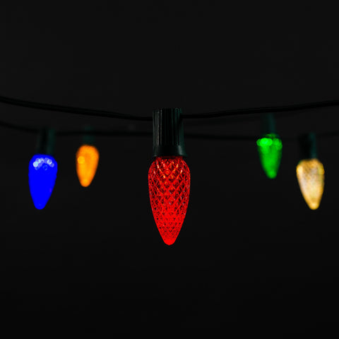 C9 LED Faceted Bulb (25 pieces) | Christmas