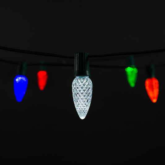 C9 LED Faceted Bulb (25 pieces) | Christmas