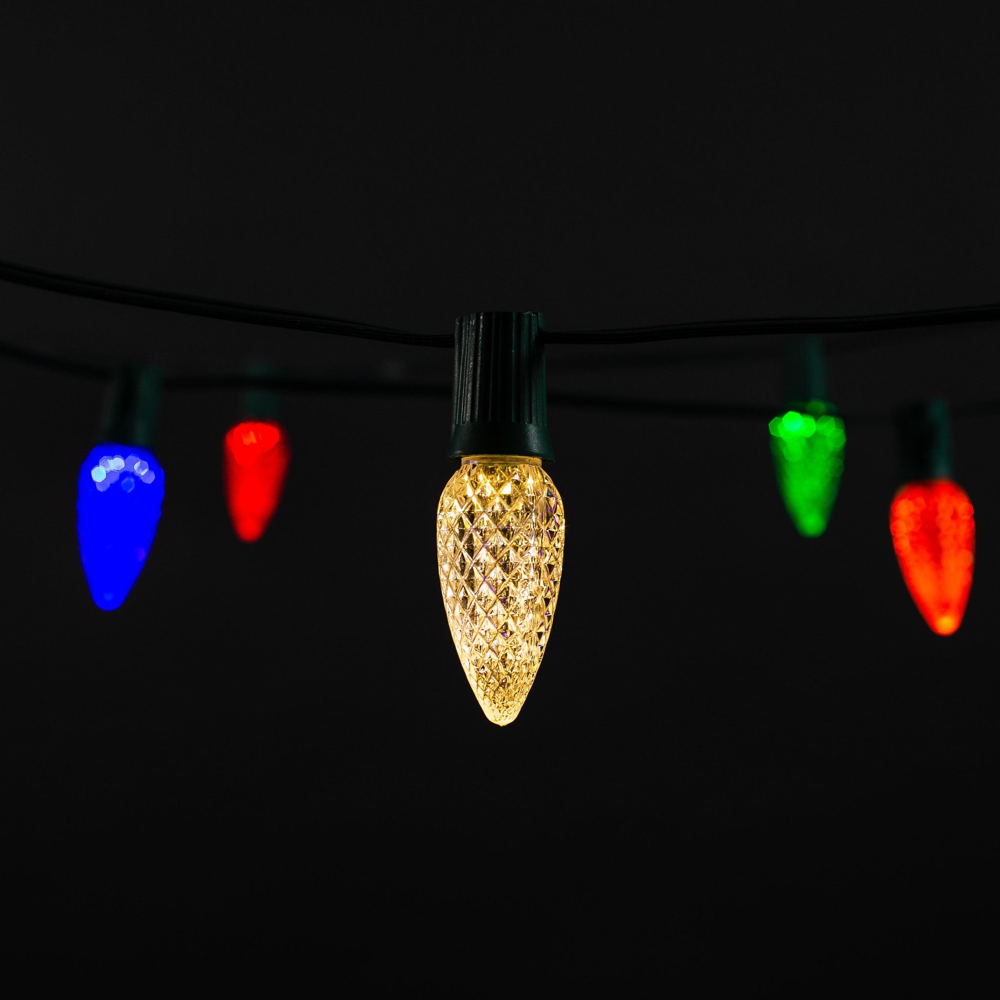 C9 LED Faceted Bulbs | Christmas Lights