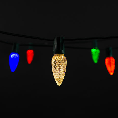 C9 LED Faceted Bulbs | Christmas Lights