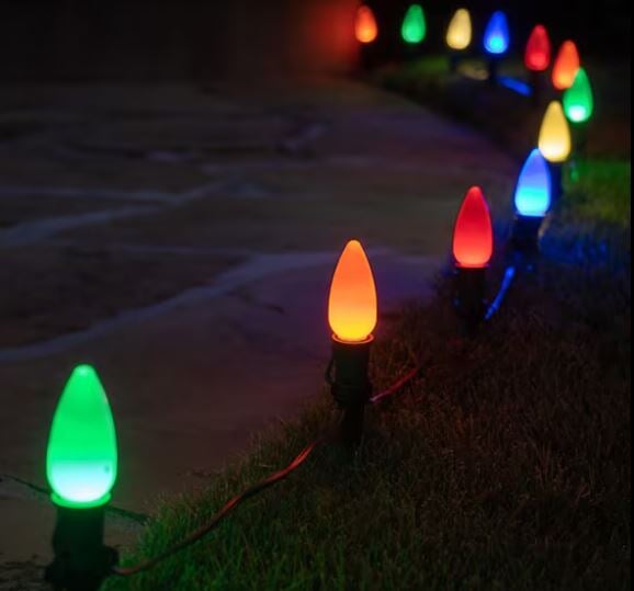 C9 LED Multi Opaque - Retro Look Bulbs (Charlie Brown) | Christmas Lights