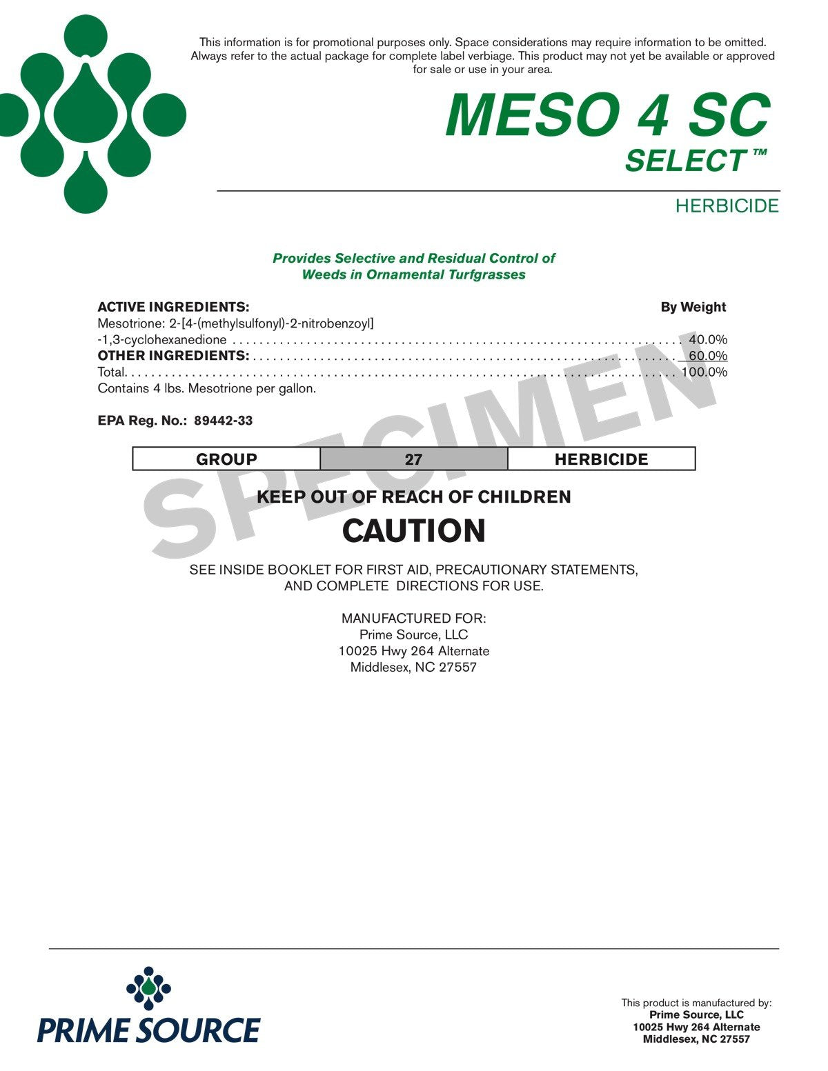 meso herbicide Meso 4SC Select Herbicide (Tenacity) 8 Ounce