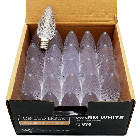 C9 LED Faceted Bulbs | Christmas Lights