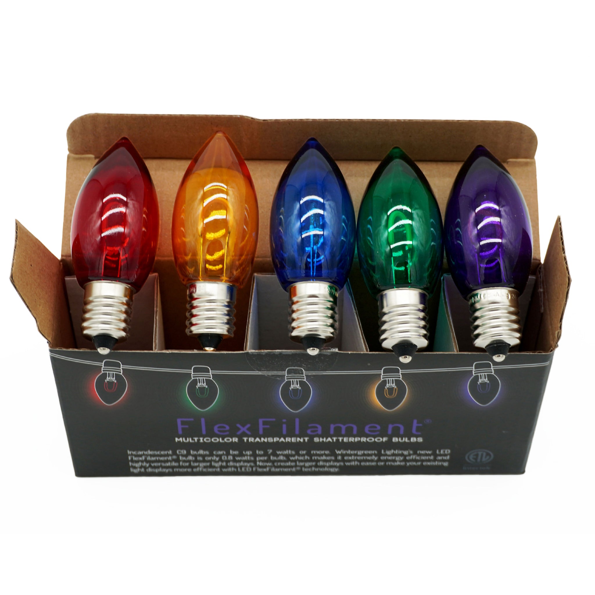 C9 LED Shatterproof FlexFilament Bulbs | Christmas Lights