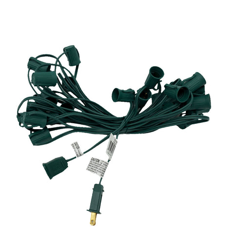 C9 25' Stringer w/25 sockets - 12" | Christmas Lights