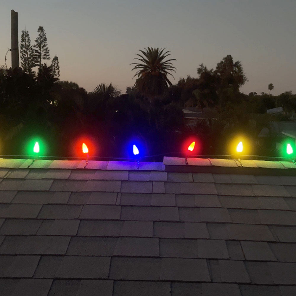 C9 LED Multi Opaque - Retro Look Bulbs (Charlie Brown) | Christmas Lights