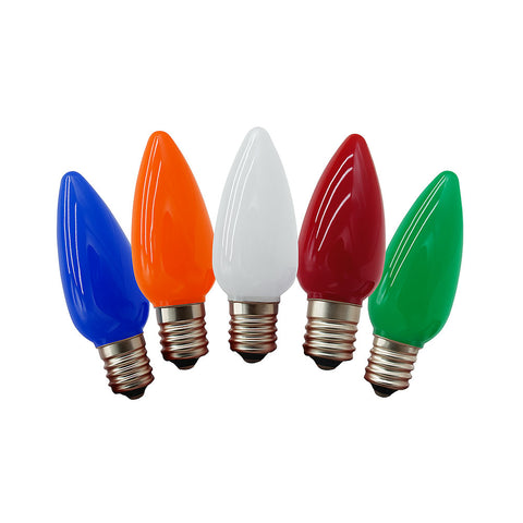 C9 LED Multi Opaque - Retro Look Bulbs (Charlie Brown) | Christmas Lights
