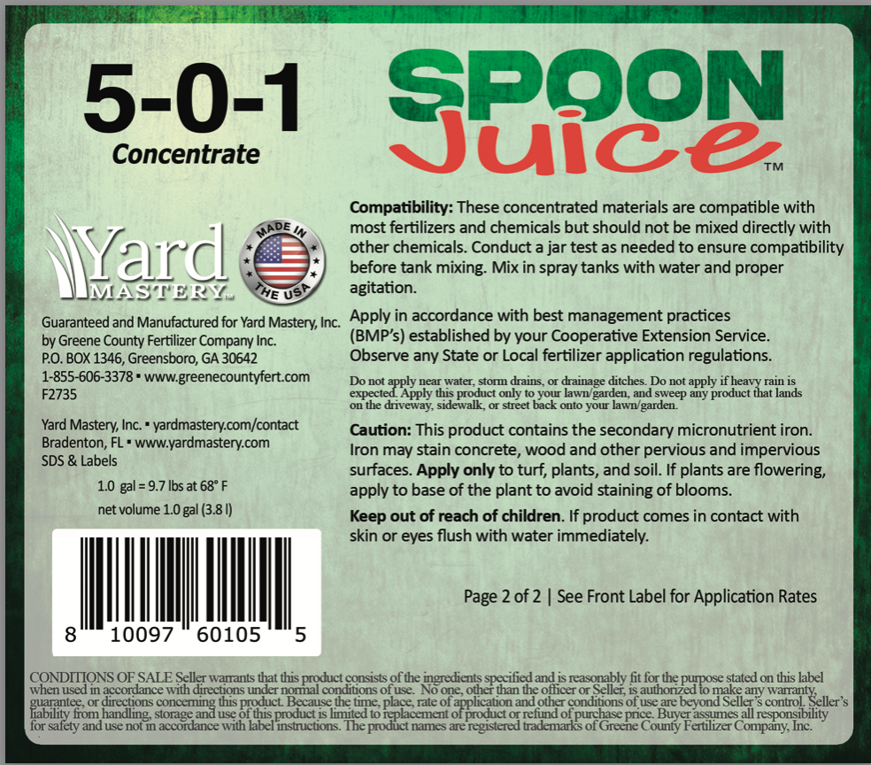 501 Spoon Juice Liquid Fertilizer and Bio Stimulant with Humic Acid