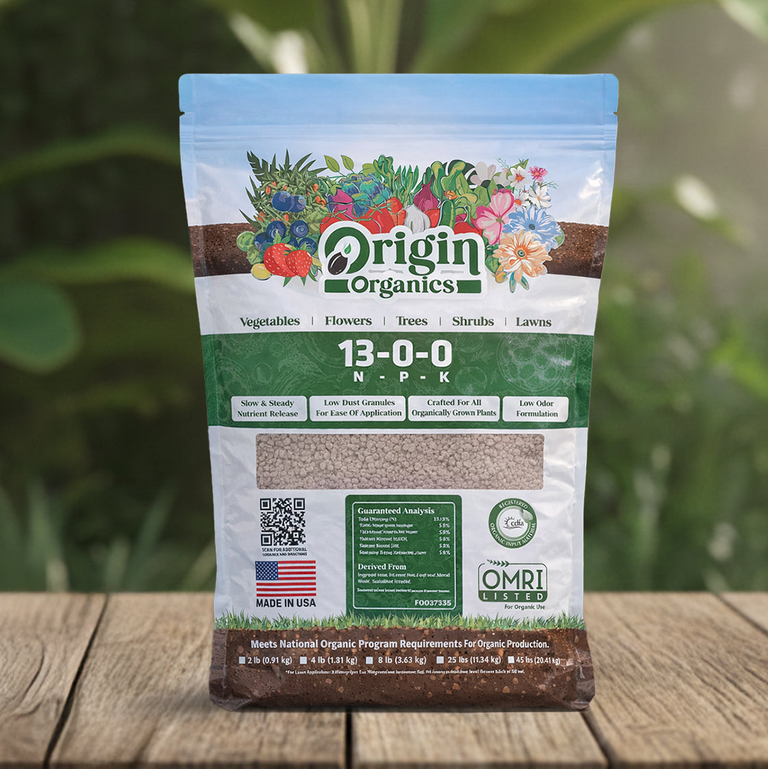 organic nitrogen fertilizer for plants 13-0-0 Organic Steady Release Nitrogen Fertilizer