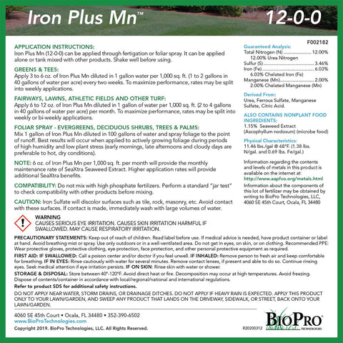 12-0-0 Iron Plus Mn With SeaXtra | Ecologel